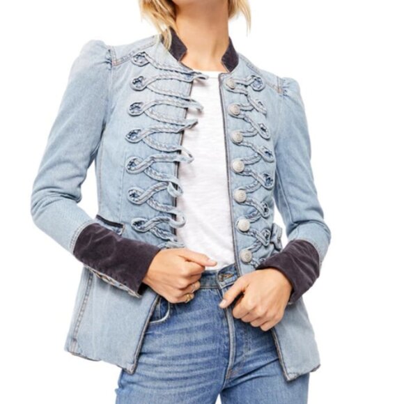 Free People Seamed & Structured Denim Jacket NWT - Picture 2 of 16